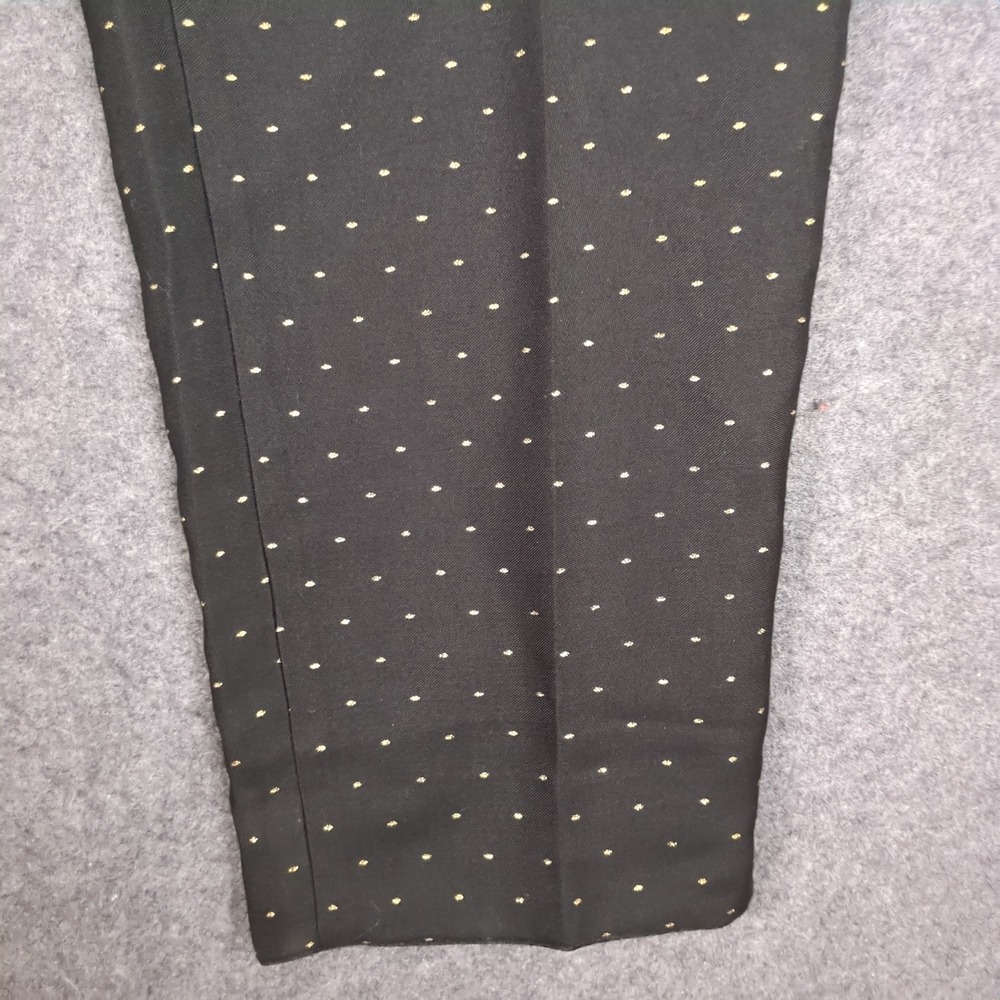 Talbots Woman Black Gold Polka Dot Embroidered Ankle Dress Pants Plus Size 16W - Picture 4 of 14